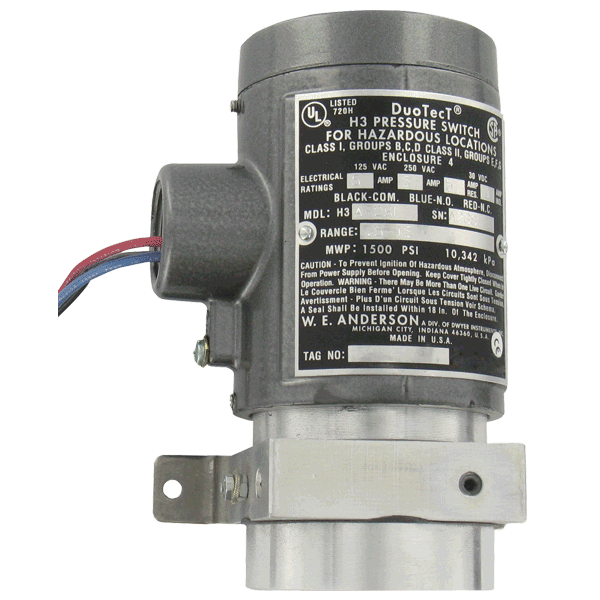 Dwyer Explosion-proof Differential Pressure Switch, Series H3